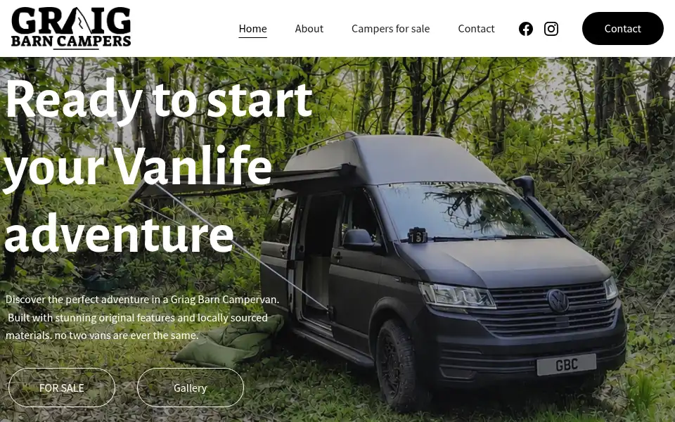 Screenshot of gbcampers.com