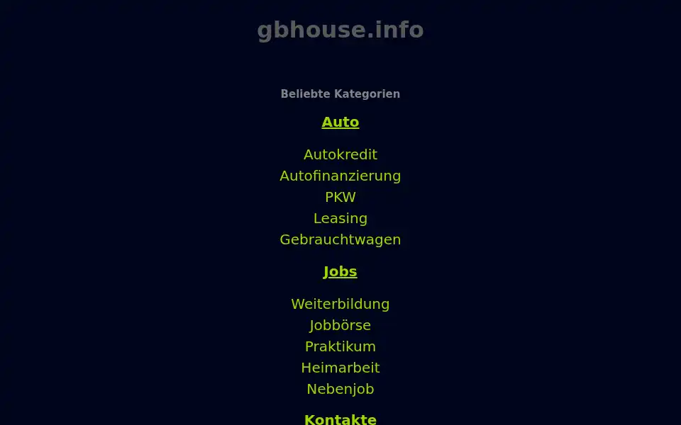 Screenshot of gbhouse.info
