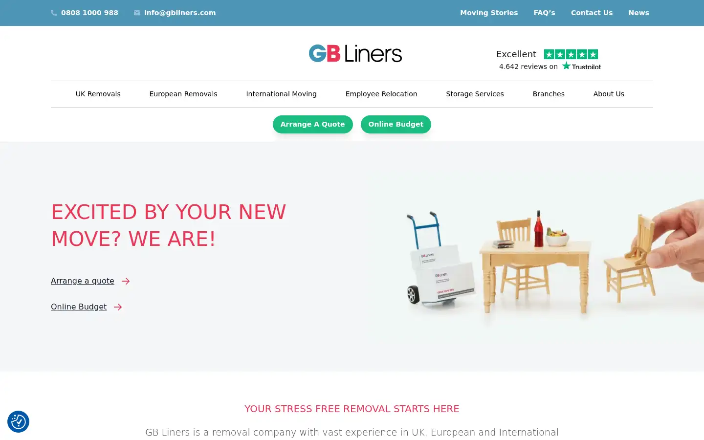 Screenshot of gbliners.com