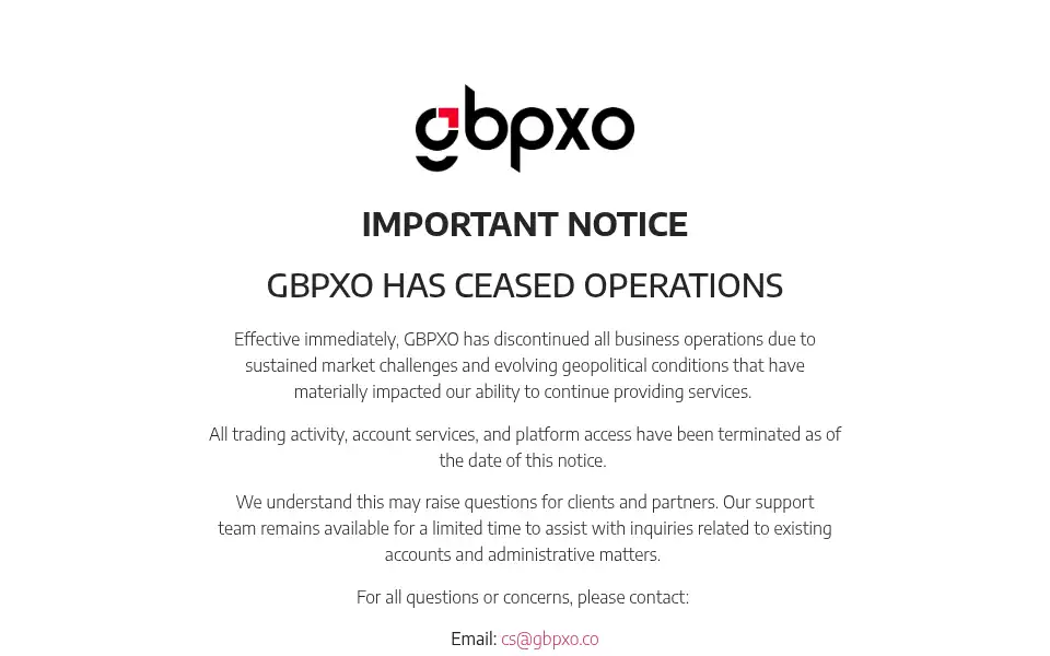 Screenshot of gbpxo.co