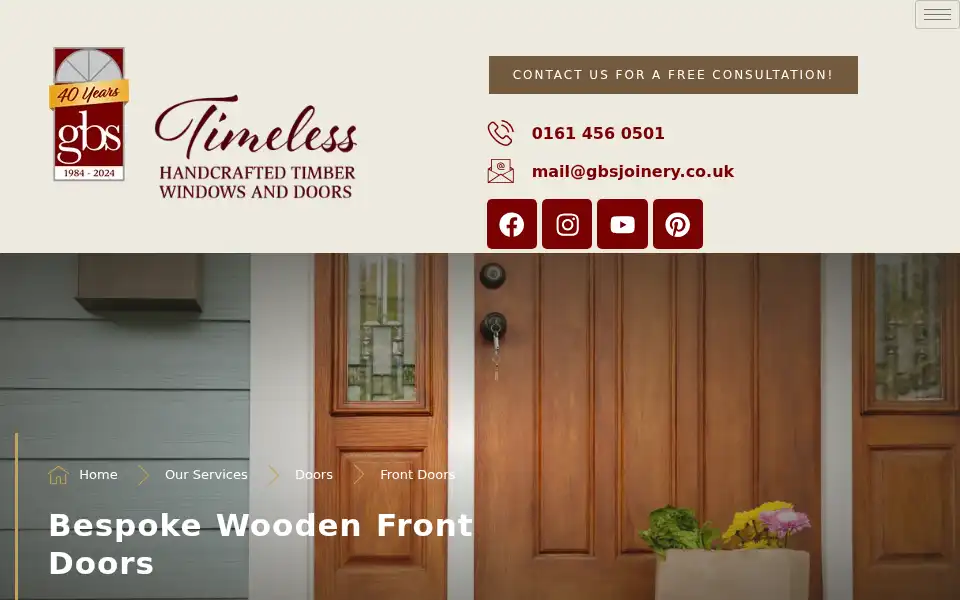 Screenshot of gbsjoinery.co.uk