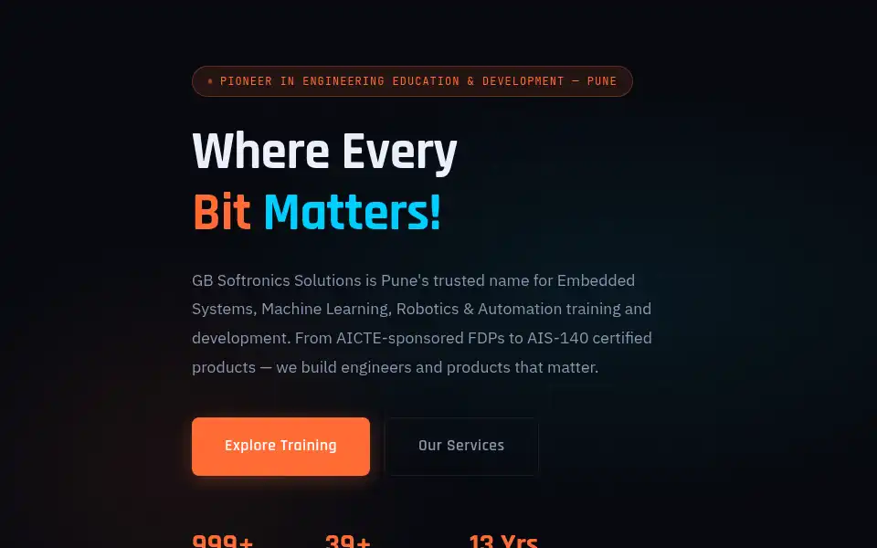 Screenshot of gbsoftronics.com