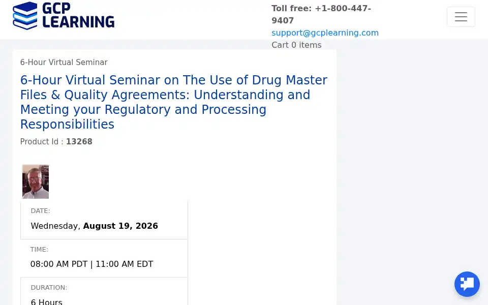 Screenshot of gcplearning.com