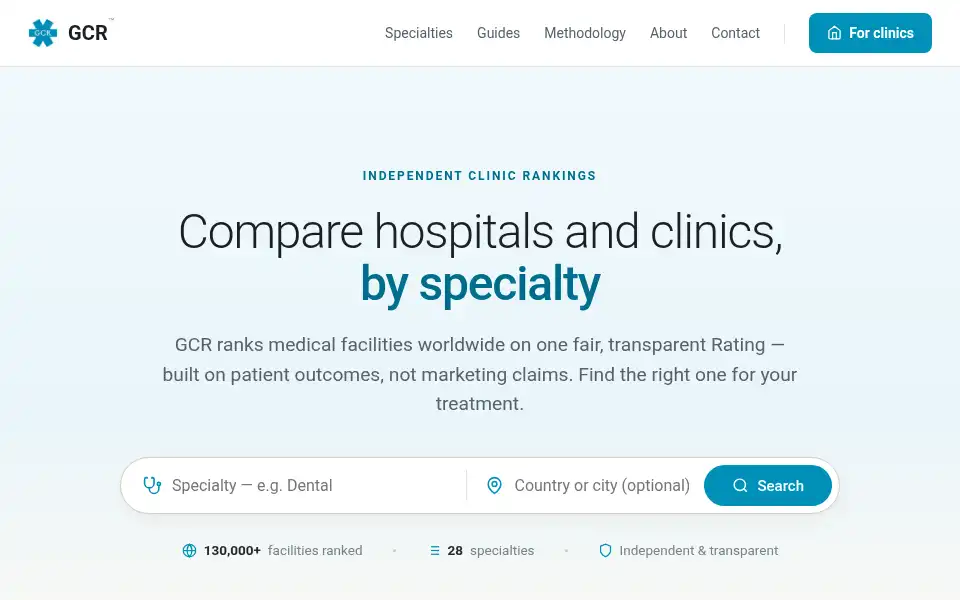 Screenshot of gcr.org