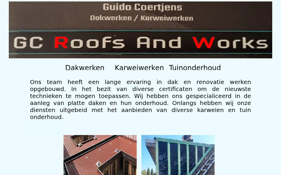 Screenshot of gcroofs.be
