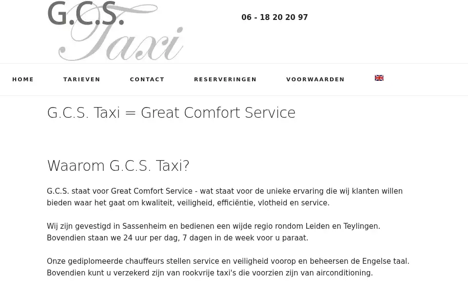 Screenshot of gcs-taxi.nl