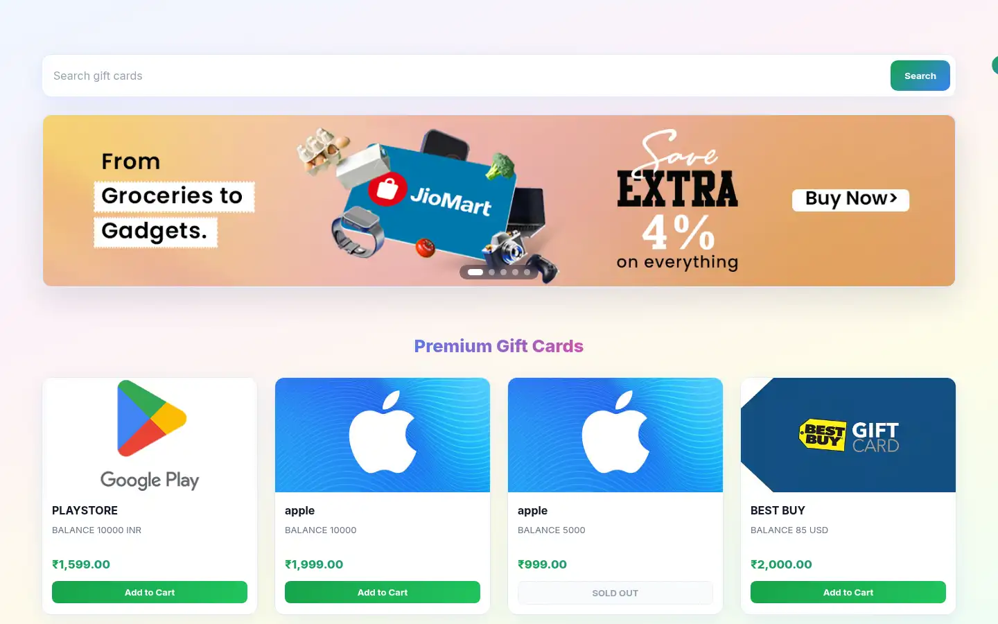 Screenshot of gcstore.shop