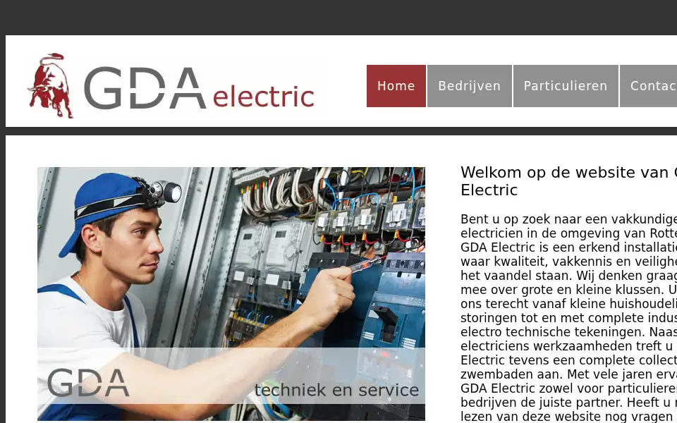 Screenshot of gda-electric.nl