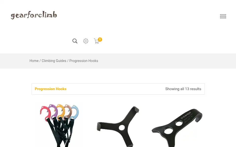Screenshot of gearforclimb.com