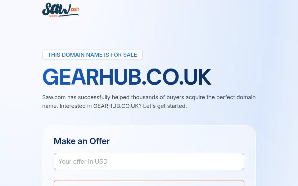 Screenshot of gearhub.co.uk