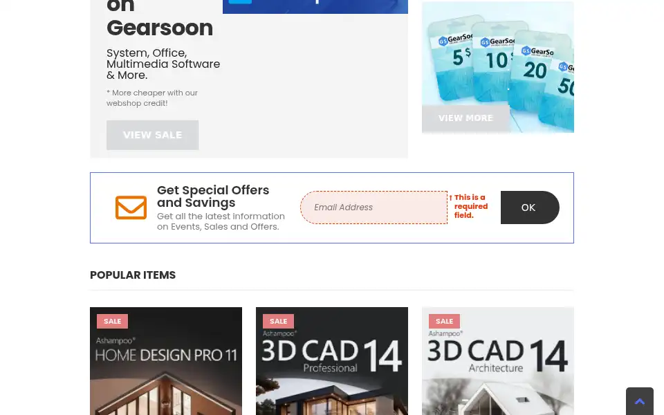 Screenshot of gearsoon.com