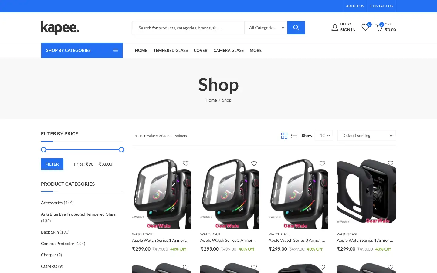 Screenshot of gearwale.com
