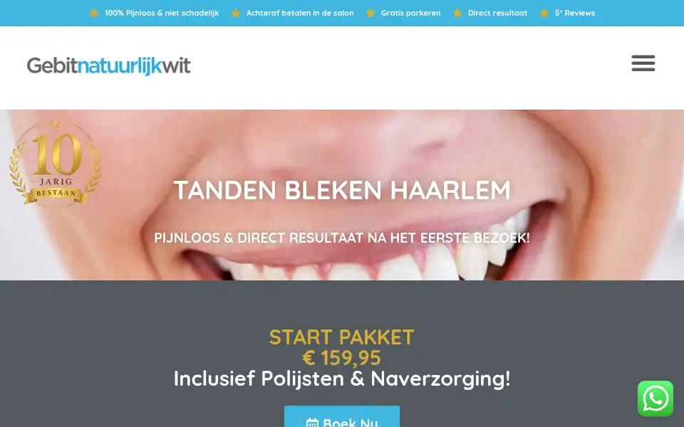 Screenshot of gebitnatuurlijkwit.nl