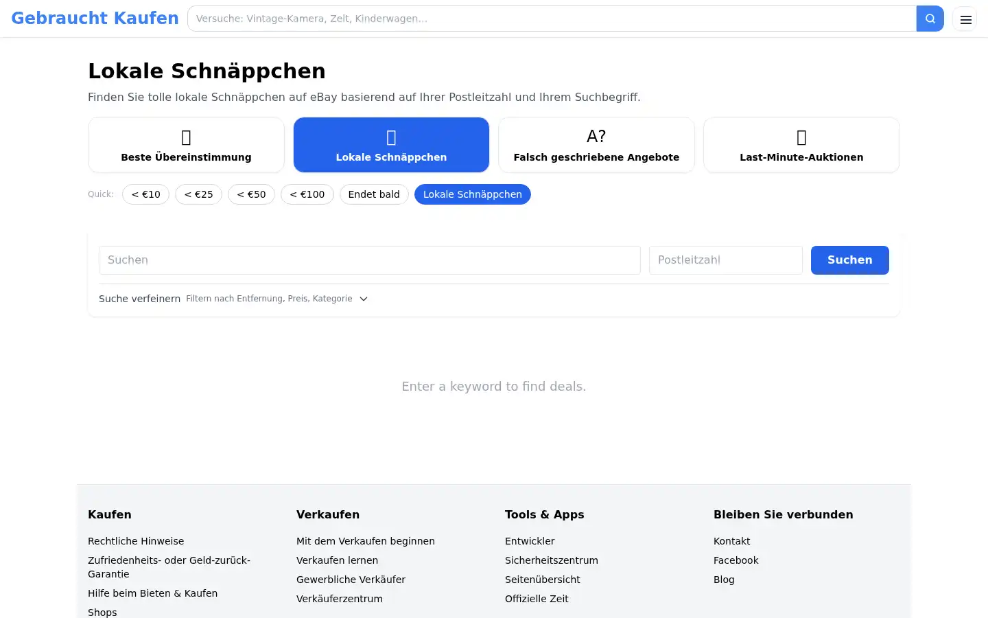Screenshot of gebraucht-kaufen.de