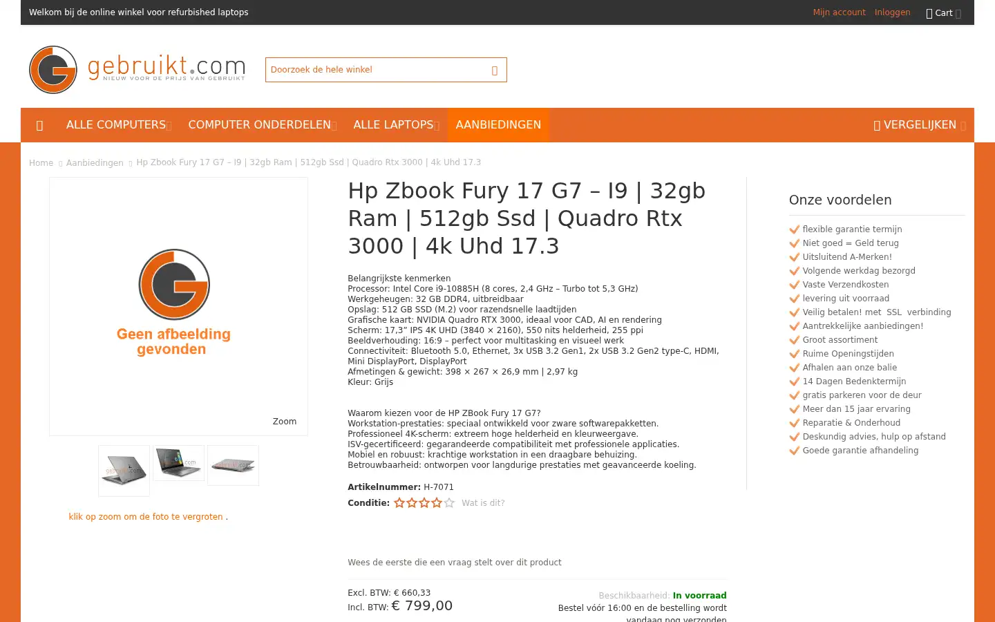 Screenshot of gebruikt.com