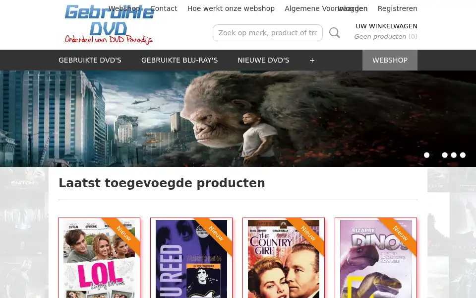 Screenshot of gebruiktedvds.nl