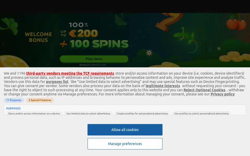 Screenshot of geckoplay.co.uk