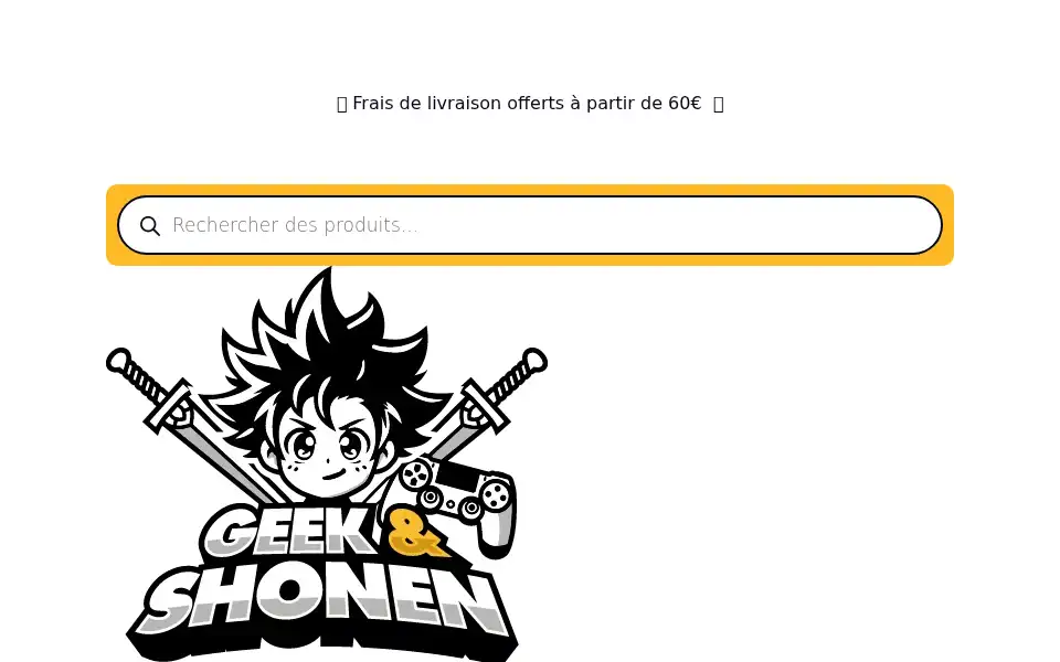 Screenshot of geekandshonen-store.com