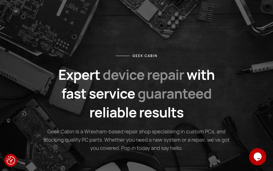 Screenshot of geekcabin.co.uk