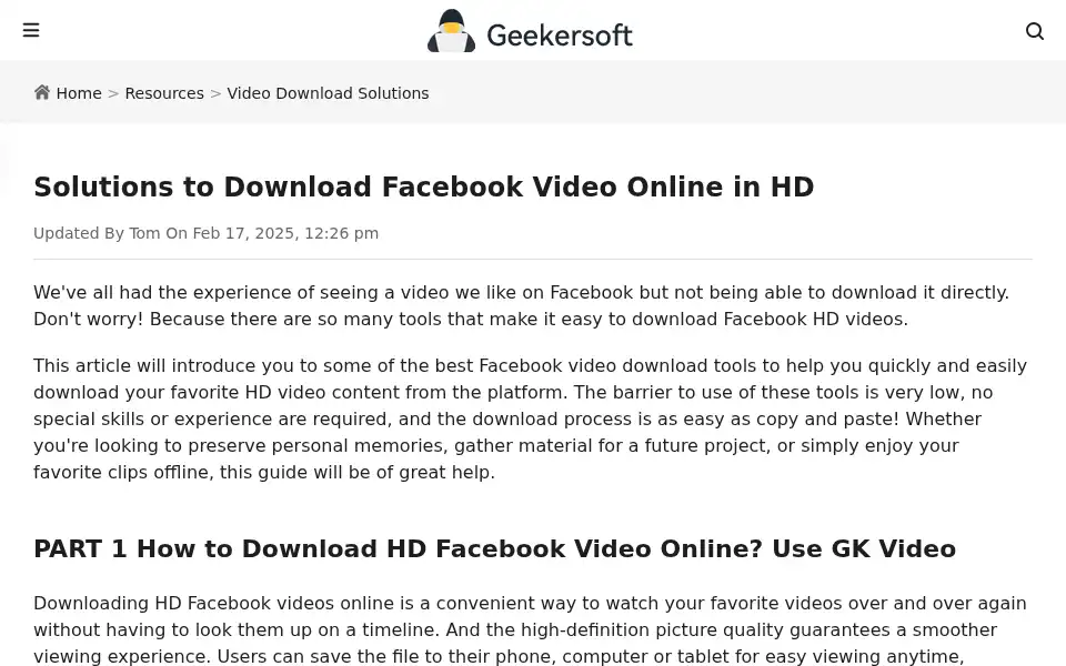Screenshot of geekersoft.com