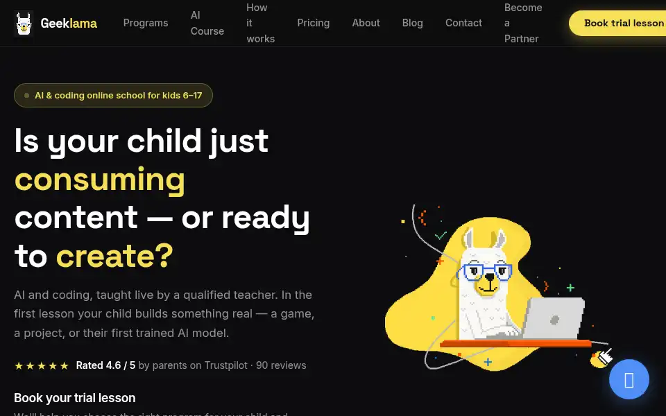 Screenshot of geeklama.com