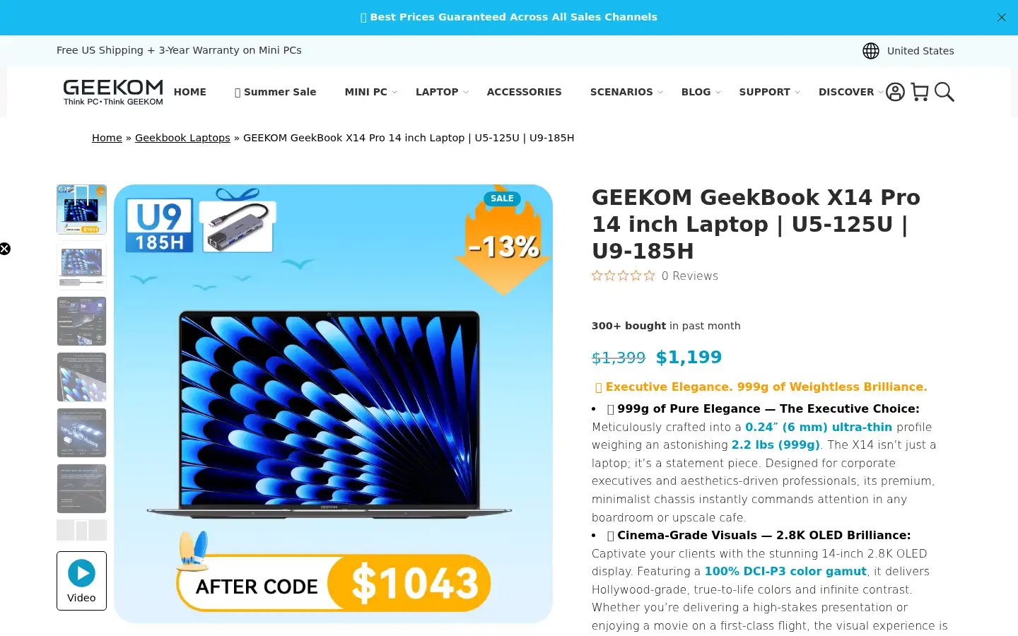 Screenshot of geekompc.com