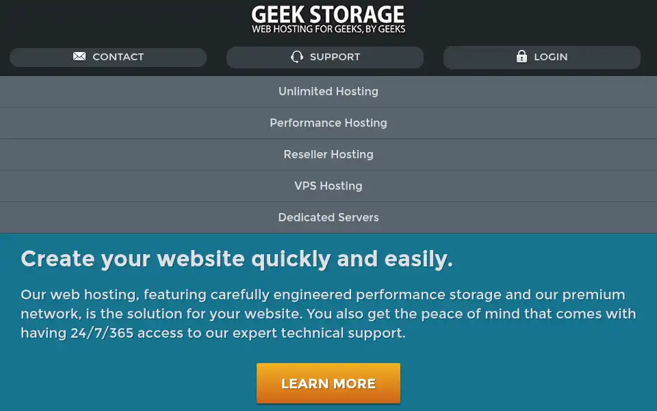 Screenshot of geekstorage.com