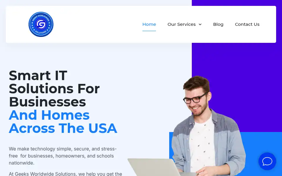 Screenshot of geeksworldwidesolutions.net