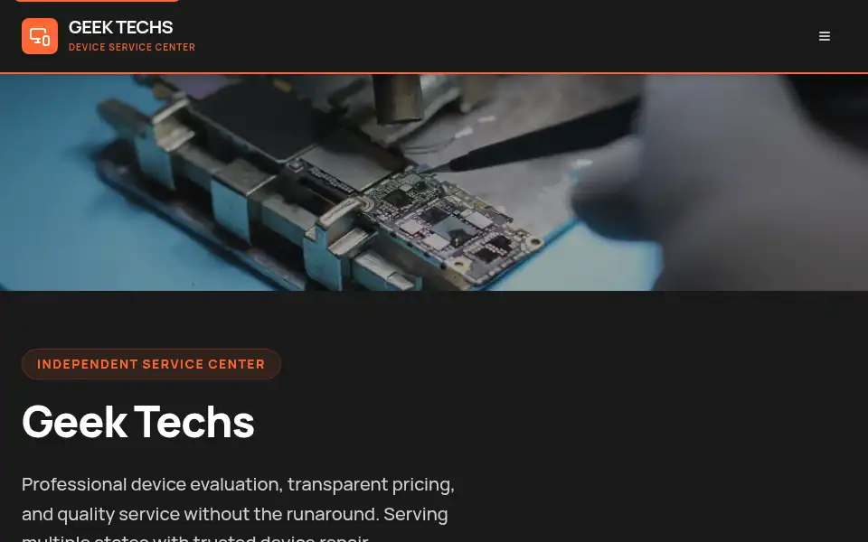 Screenshot of geektechs.co