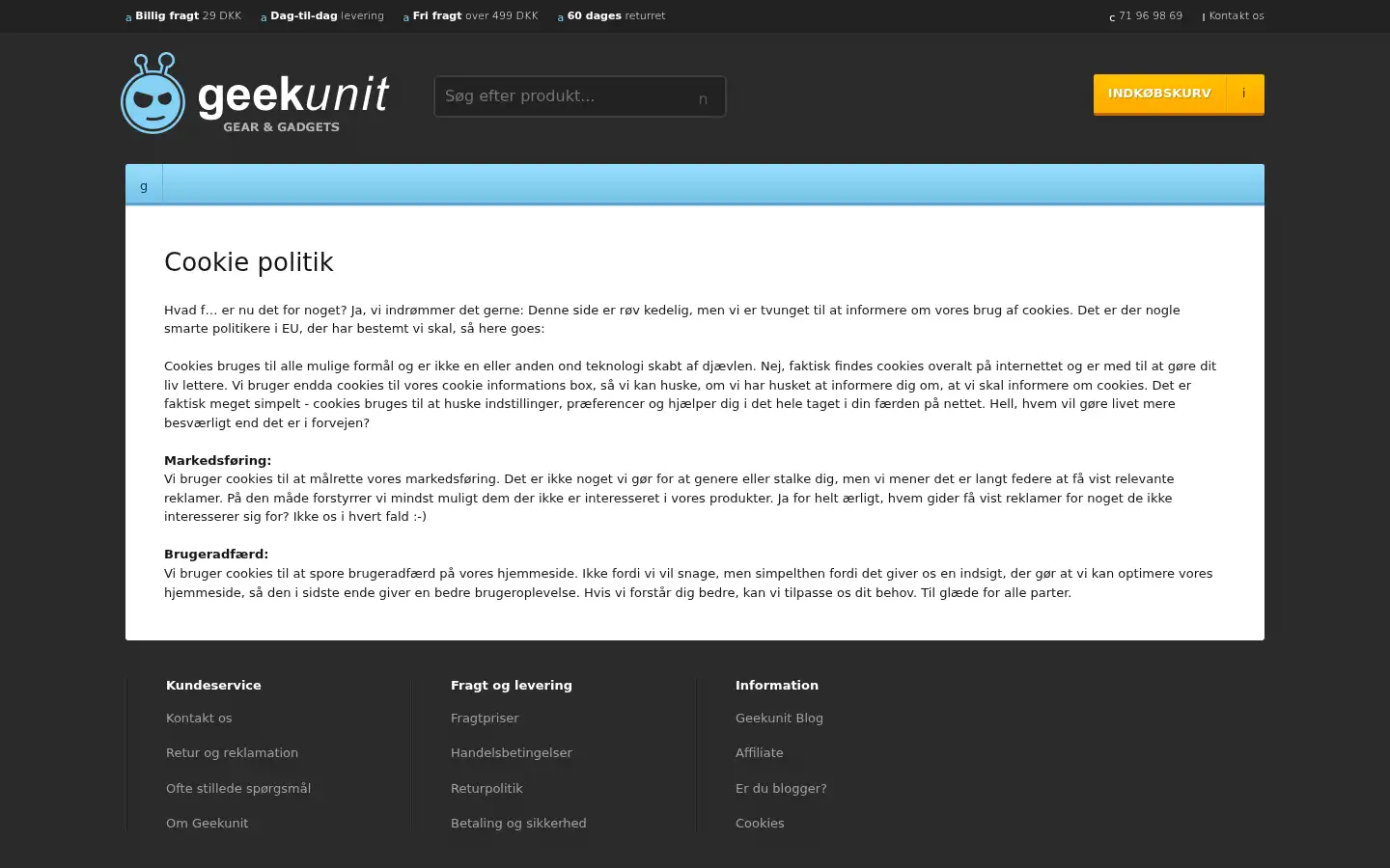 Screenshot of geekunit.dk