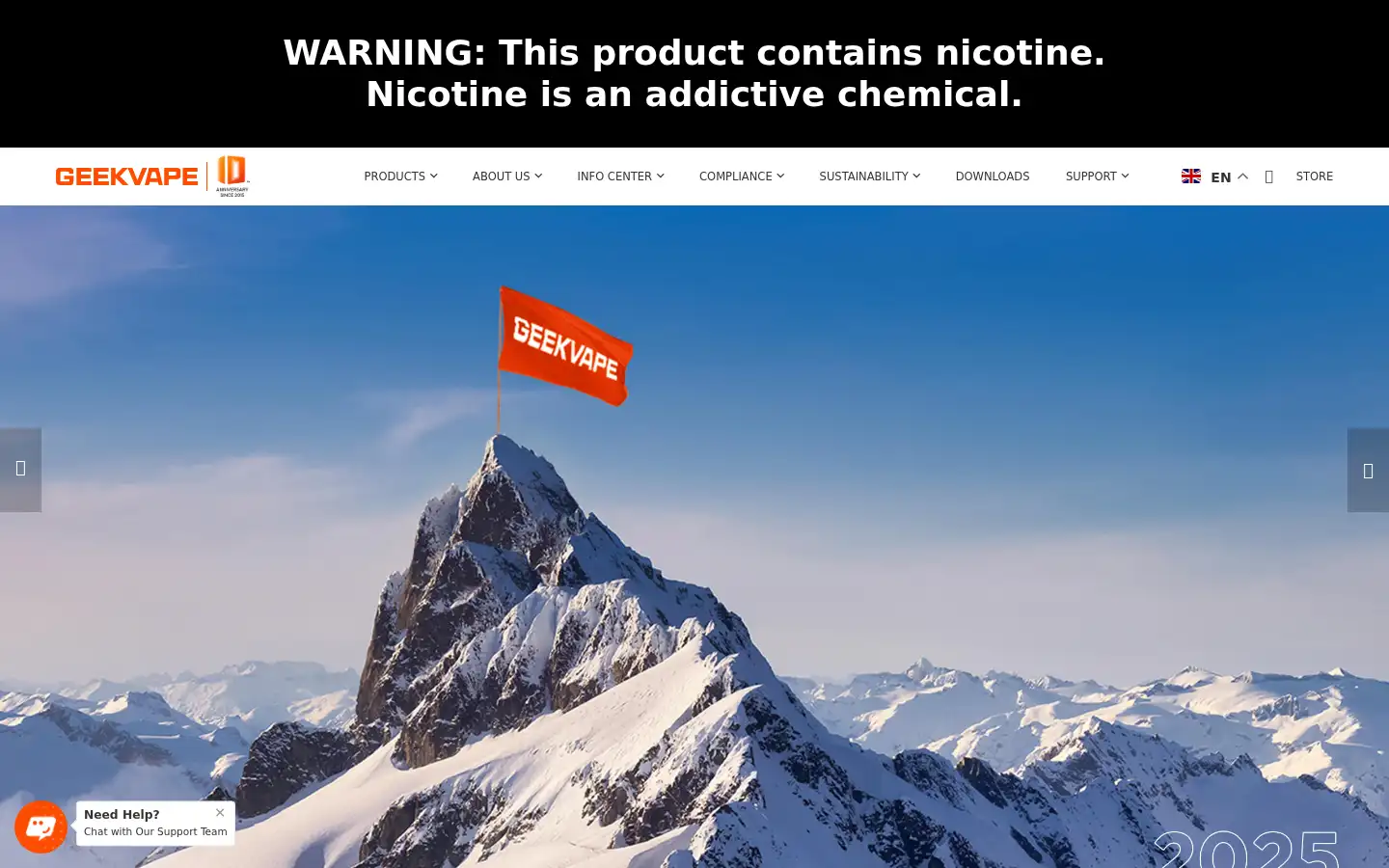 Screenshot of geekvape.com