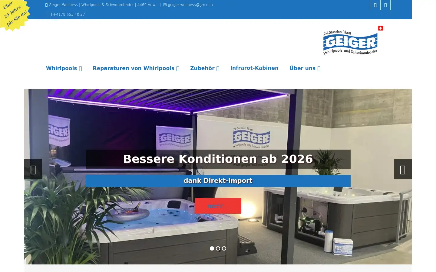 Screenshot of geiger-wellness.ch