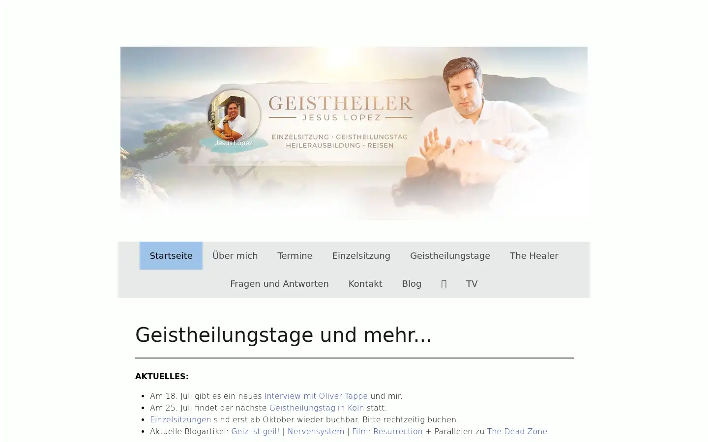 Screenshot of geistheilungstag.de