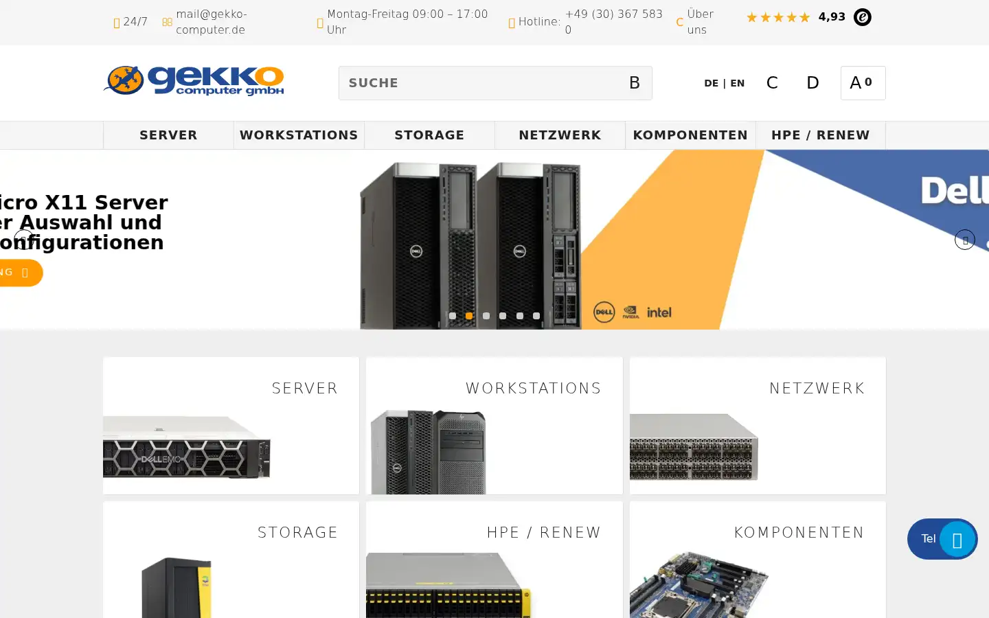 Screenshot of gekko-computer.de