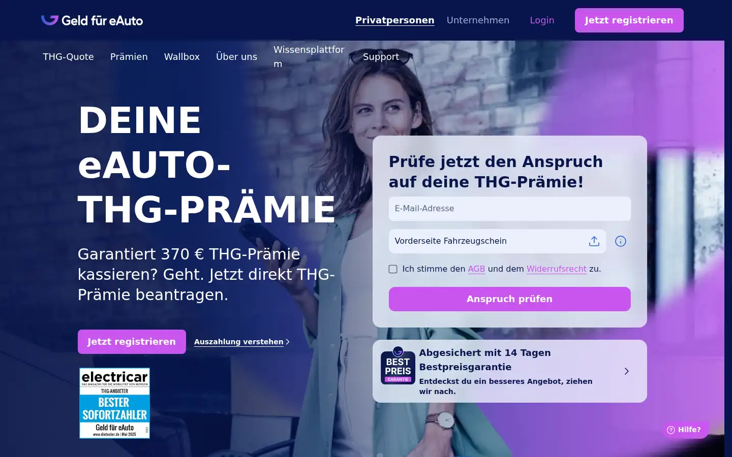 Screenshot of geld-fuer-eauto.de