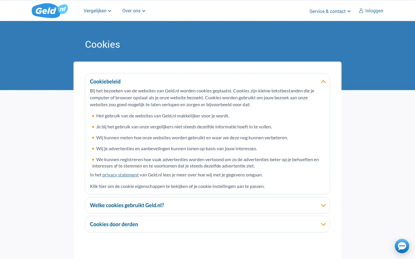 Screenshot of geld.nl