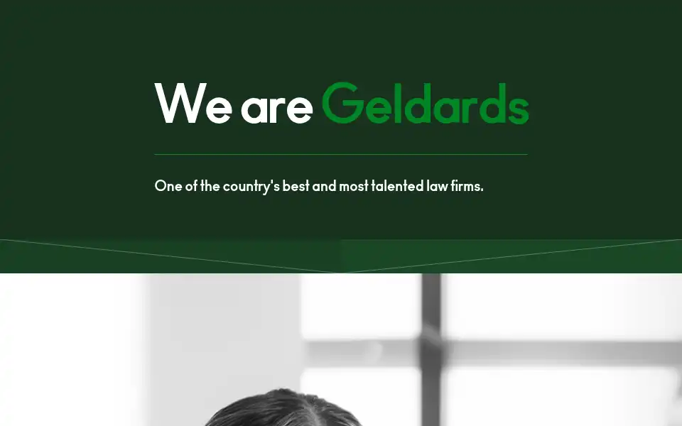 Screenshot of geldards.com