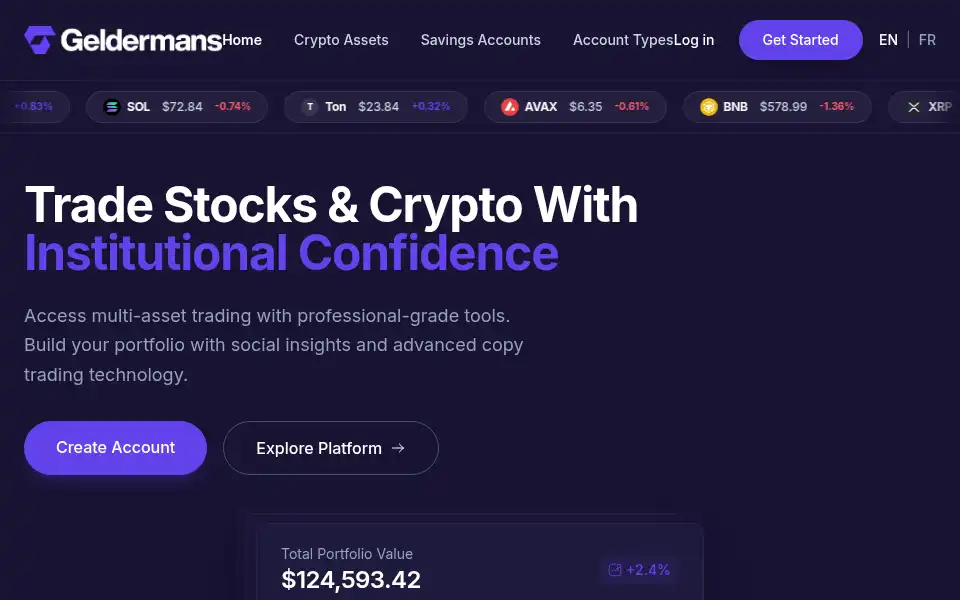 Screenshot of geldermans.com