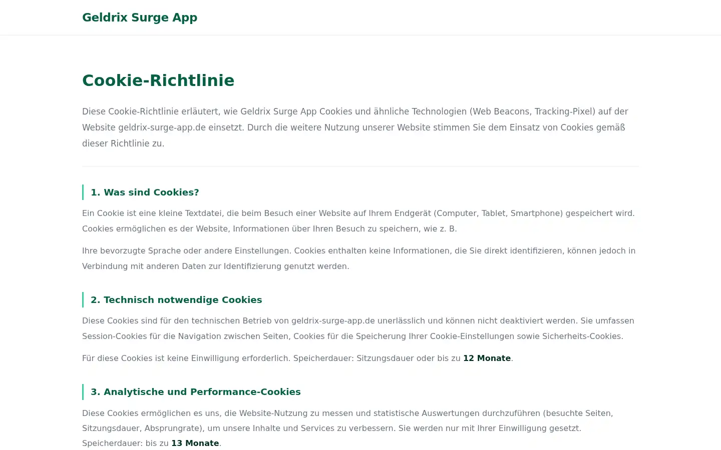 Screenshot of geldrix-surge-app.de