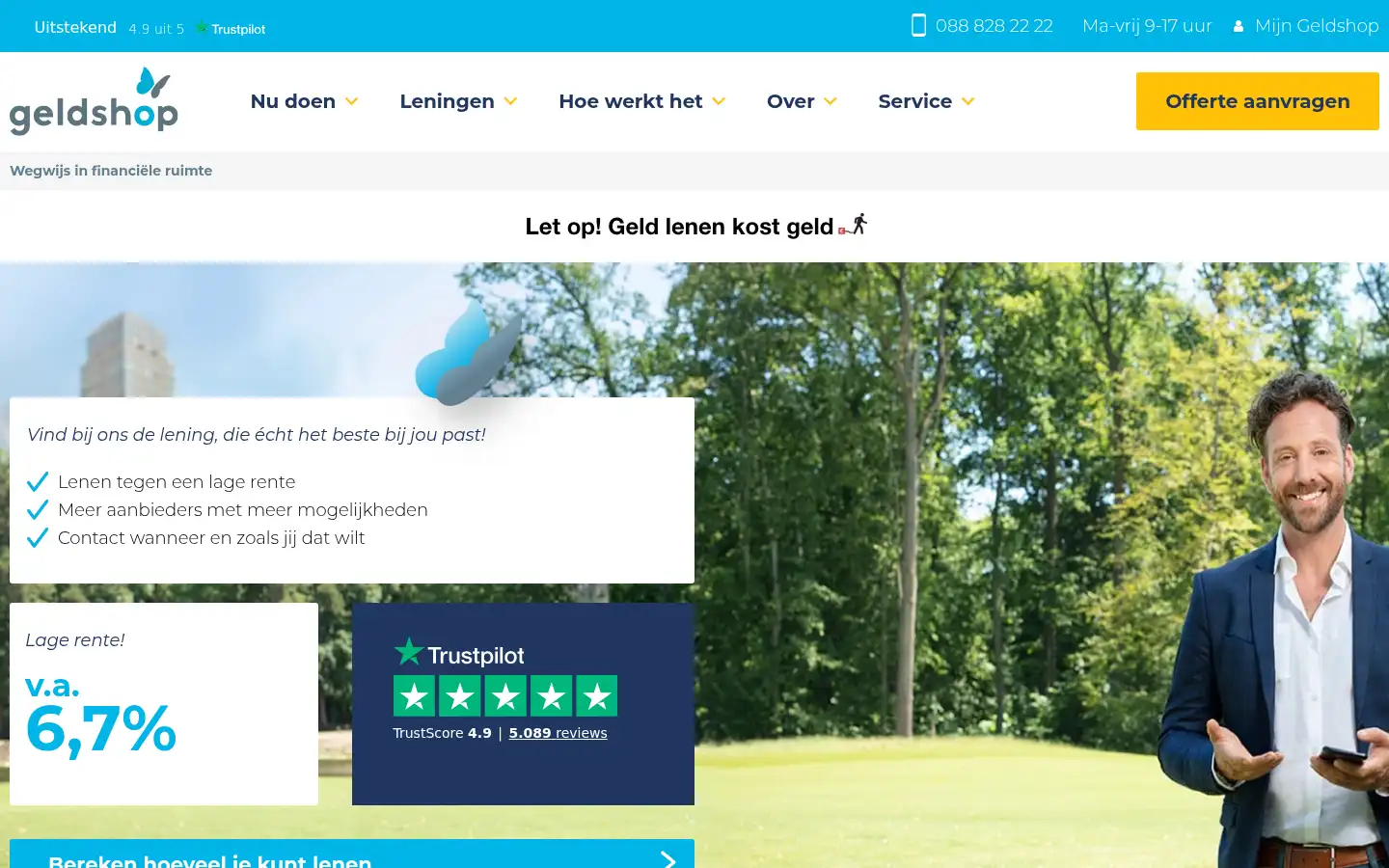 Screenshot of geldshop.nl