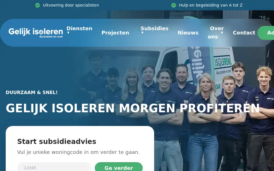 Screenshot of gelijkisoleren.nl