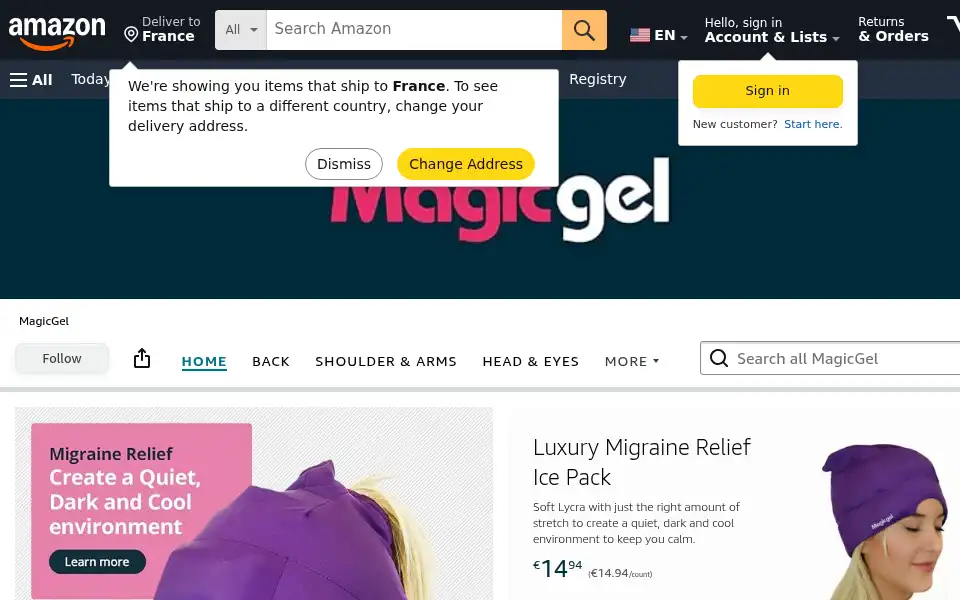 Screenshot of gelpacks.com