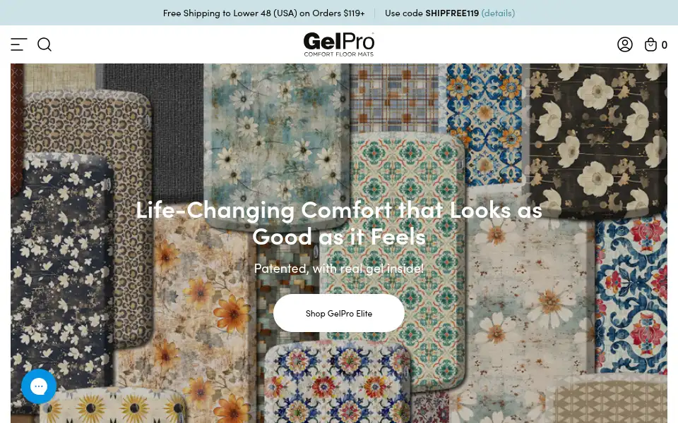 Screenshot of gelpro.com