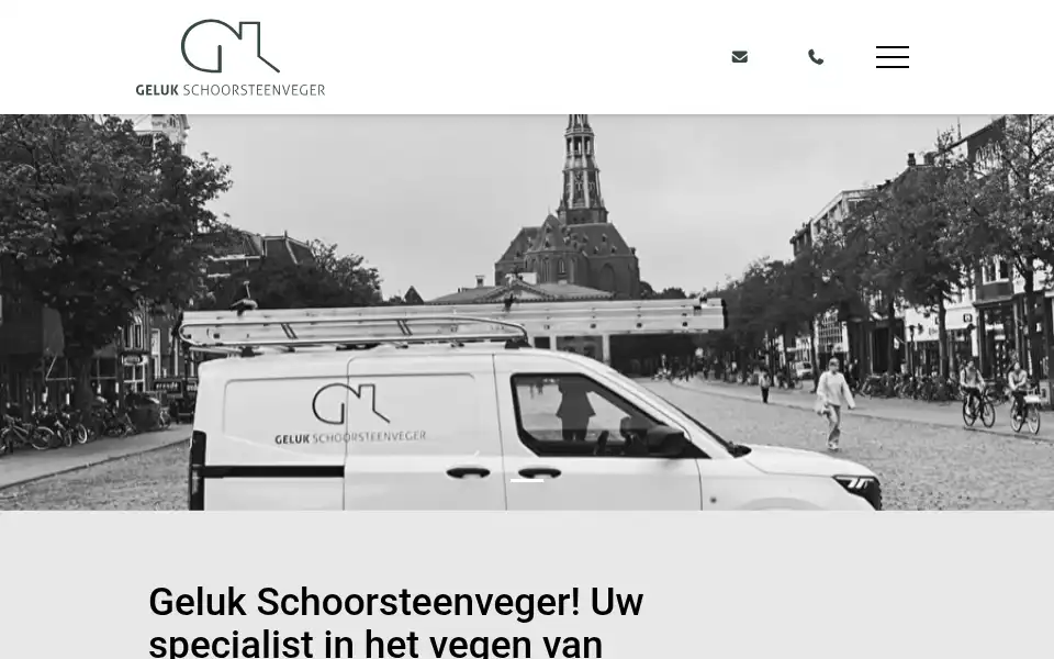 Screenshot of gelukschoorsteenveger.nl
