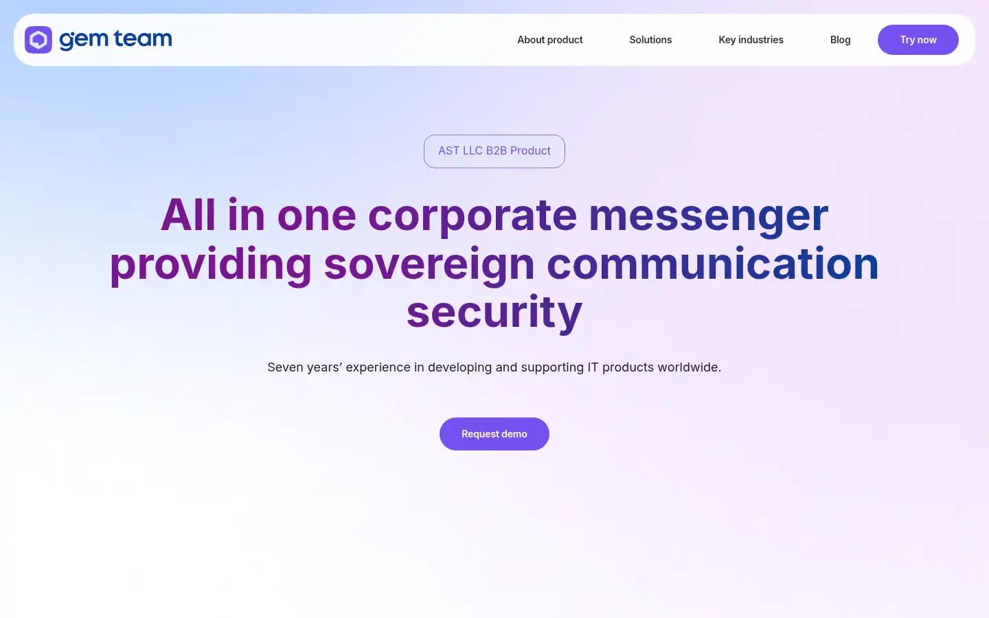 Screenshot of gem.team