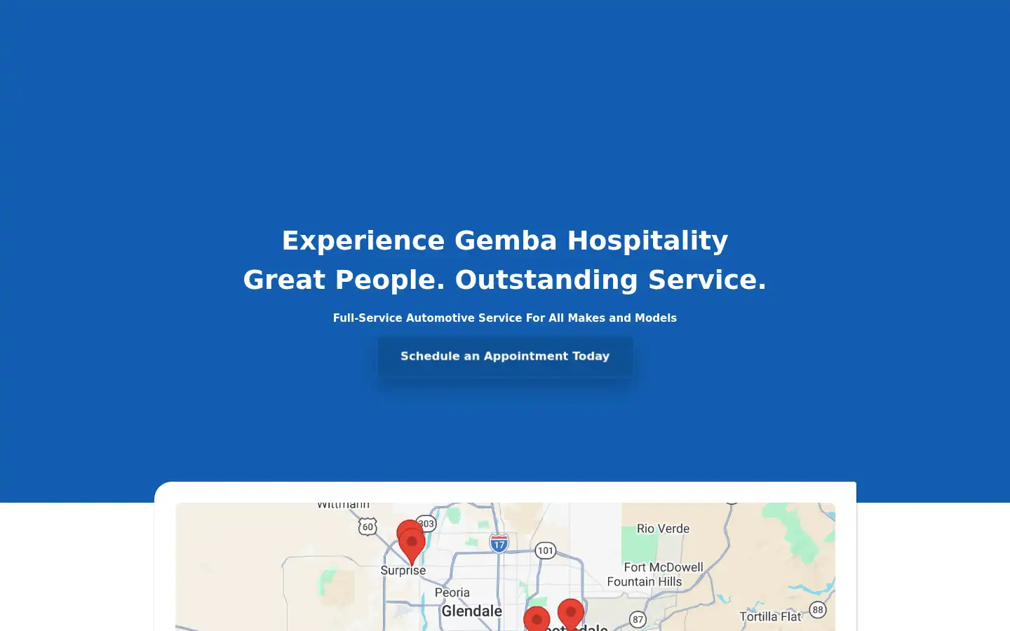 Screenshot of gembaautomotive.com