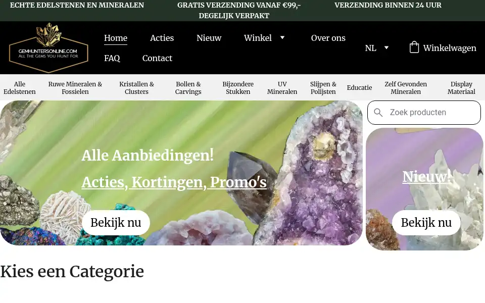 Screenshot of gemhuntersonline.com