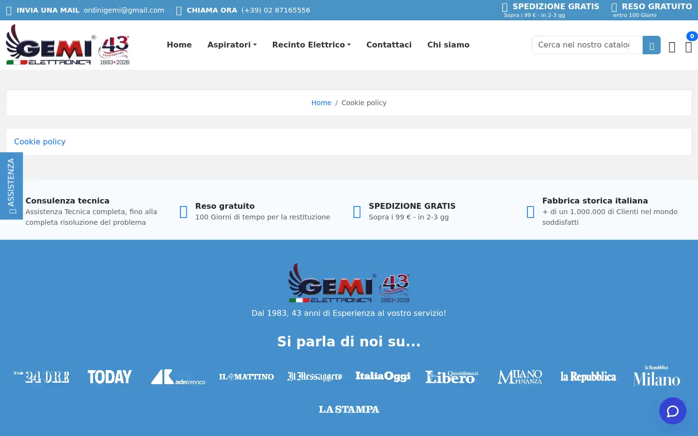 Screenshot of gemimarket.it