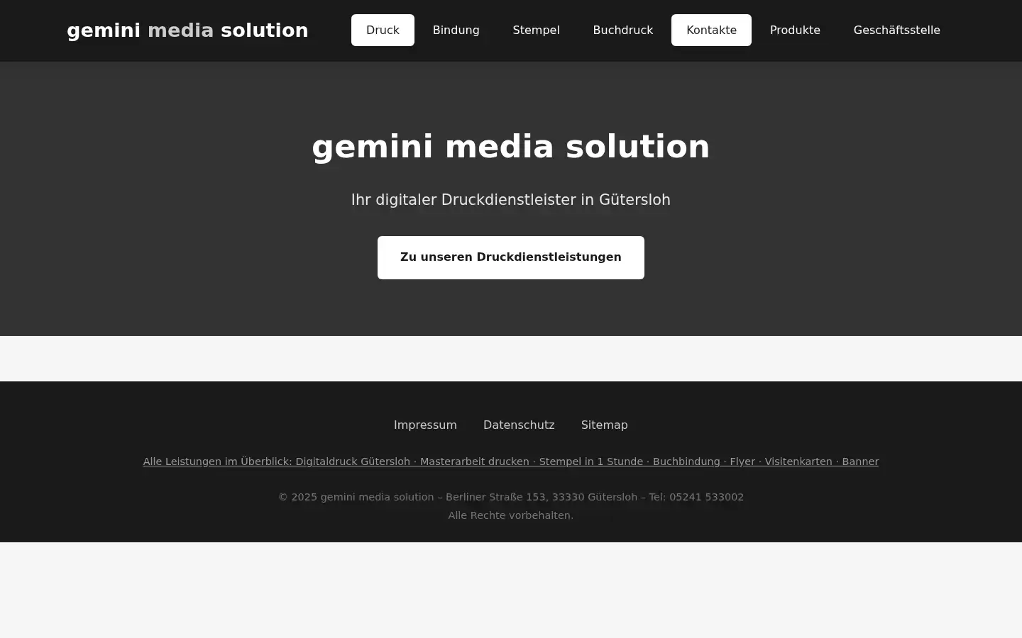 Screenshot of geminimedia.de