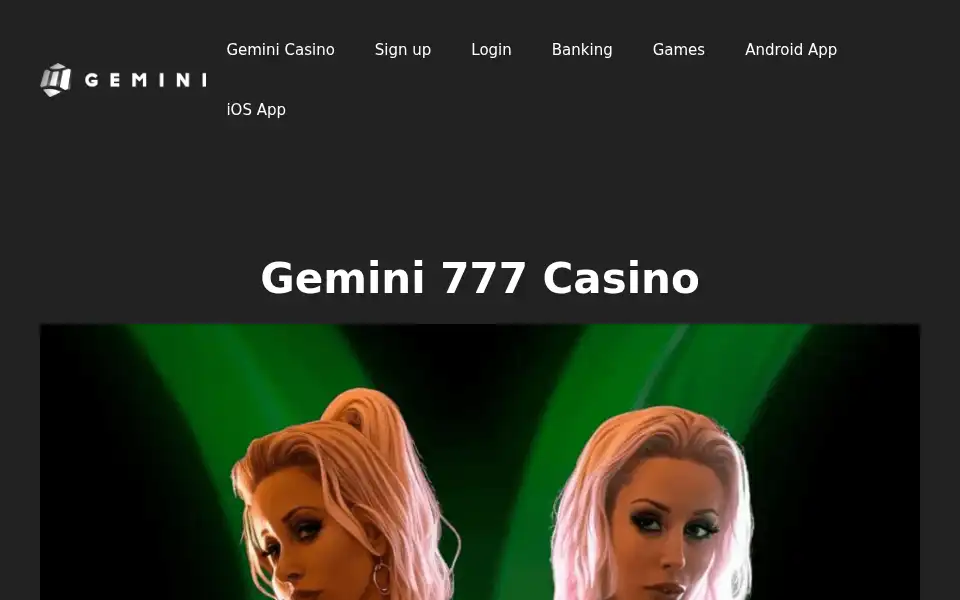Screenshot of geminionlinecasino.com